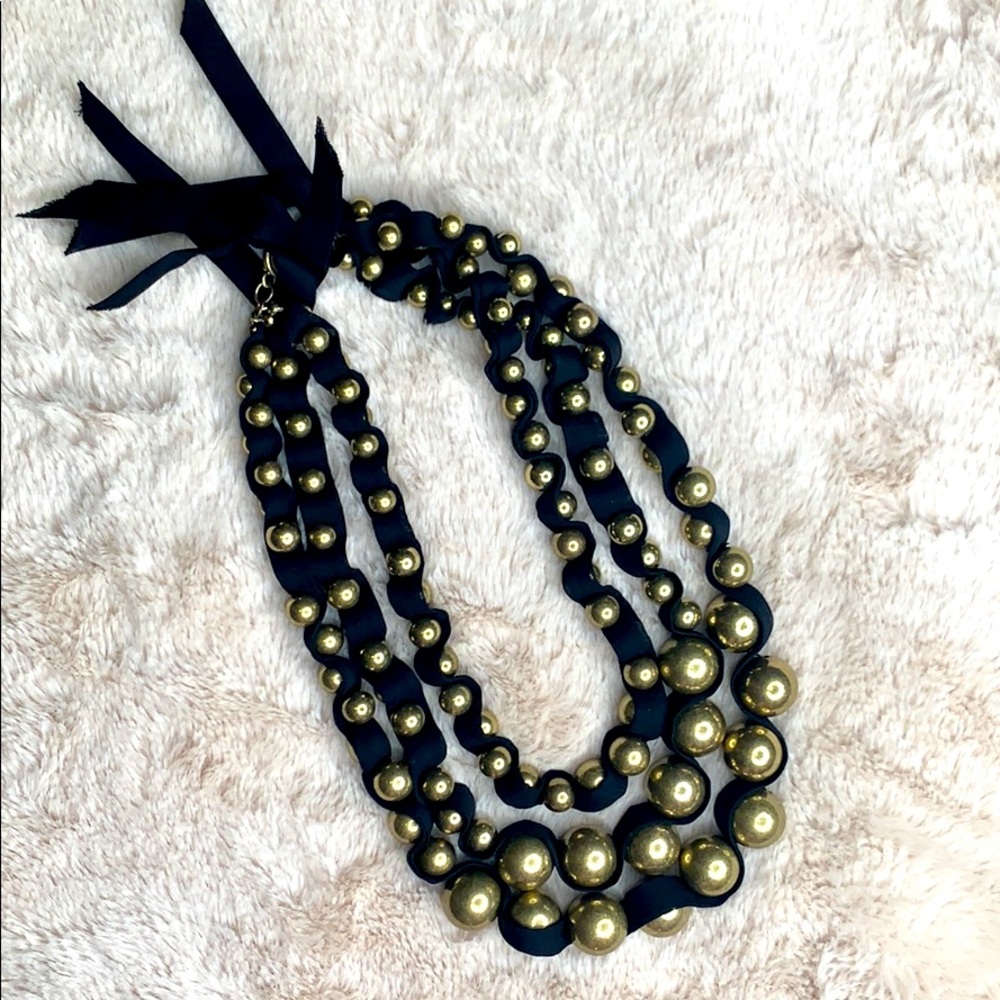 Chunky Gold & Black Necklace